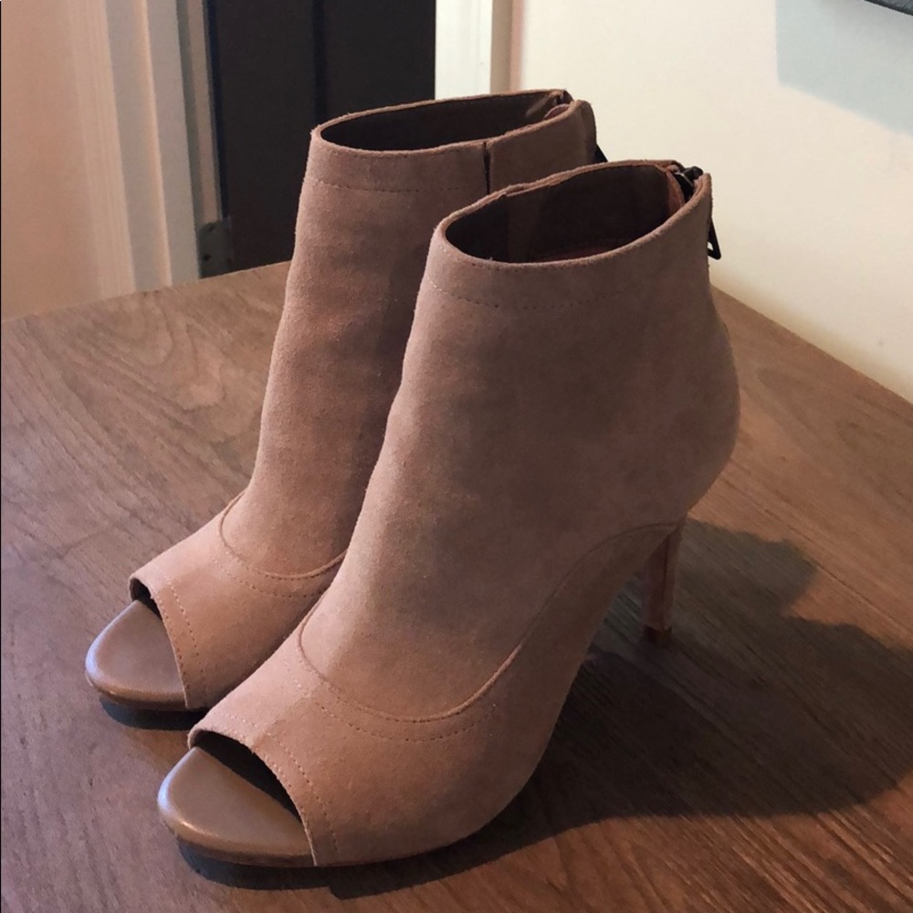 Joie Suede Edison Open Toe Booties size 7 - Picture 3 of 6